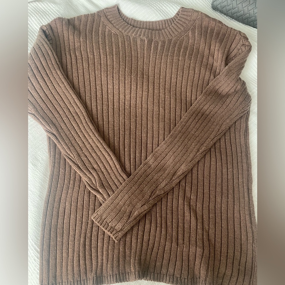 Jessica Simpson Ribbed Knit Sweater - Brown very soft
